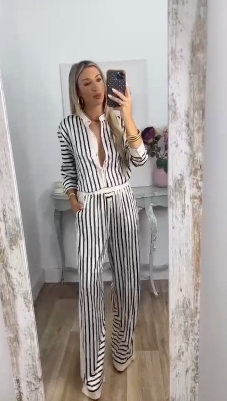 Completo Striped Satin